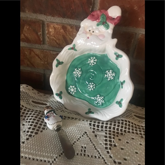 Rare Vintage WCL Santa Plate & Stainless Snowman‼️FINAL SALE - Picture 3 of 9